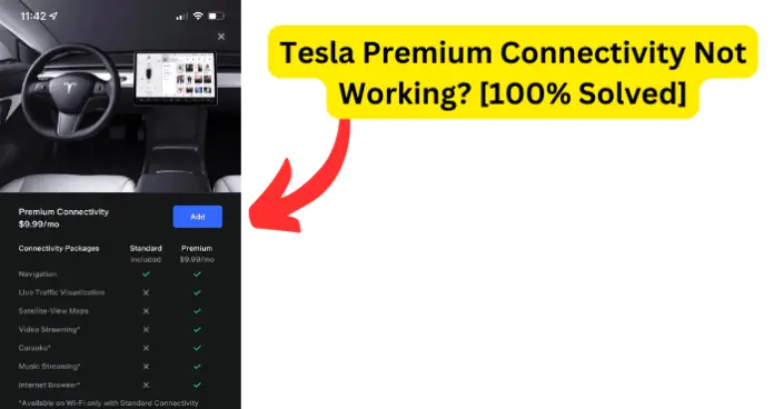 Tesla Premium Connectivity Not Working