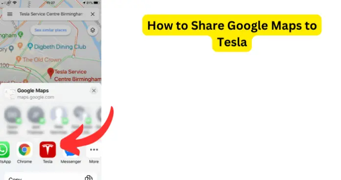 How to Share Google Maps to Tesla