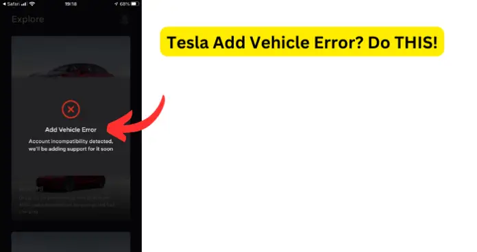 Tesla Add Vehicle Error?