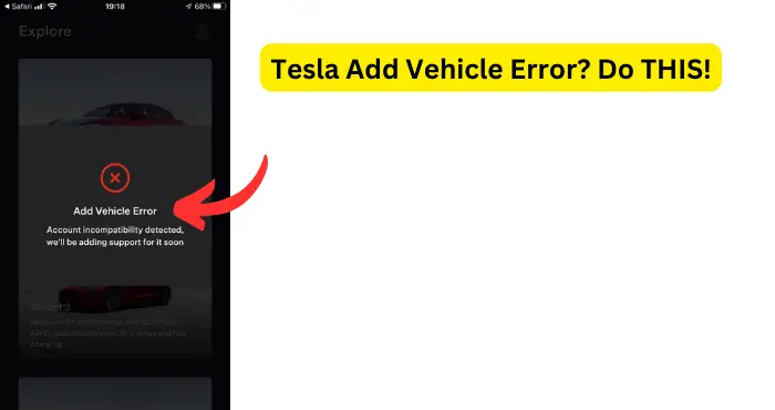 tesla add vehicle error