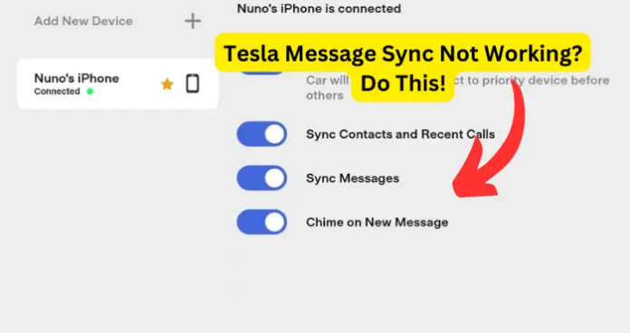 Tesla Message Sync Not Working