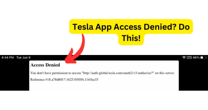 Tesla App Access Denied