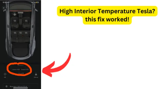 High Interior Temperature Tesla