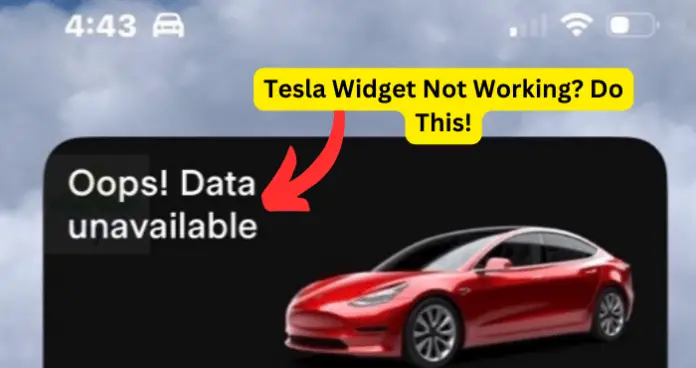 Tesla Widget Not Working