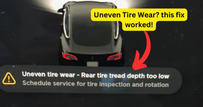 Uneven Tire Wear Rear Tire Tread Depth Too Low