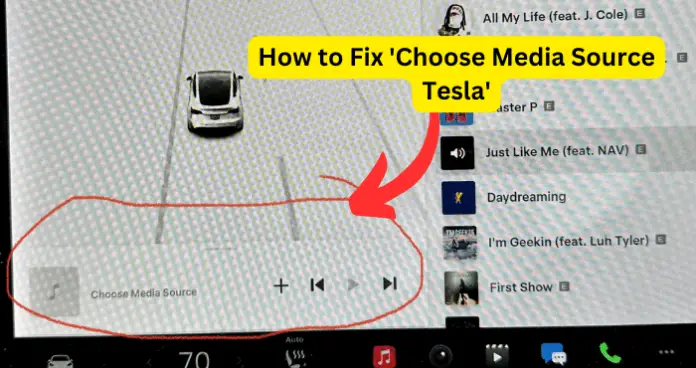 Choose Media Source Tesla