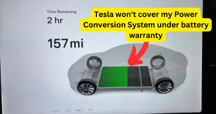 Tesla won't cover my Power Conversion System under battery warranty